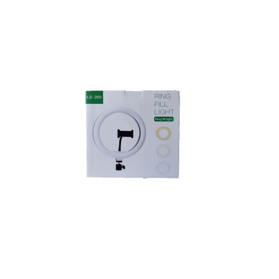 RING LIGHT LS-260 10.0" CON SOPORTE PARA TRÍPODE MINI Y SOPORTE PARA TELÉFONO AJUSTE DE LUZ DE 3 COLORES NEGRO RING LIGHT LS-260 10.0" CON SOPORTE PARA TRÍPODE MINI Y SOPORTE PARA TELÉFONO AJUSTE DE LUZ DE 3 COLORES NEGRO